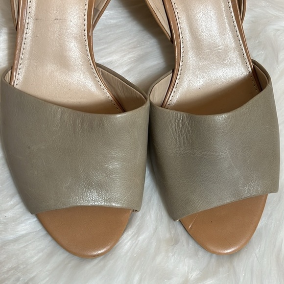 Franco Sarto Tan Nude Open Toe Heels Shoes - Picture 4 of 16